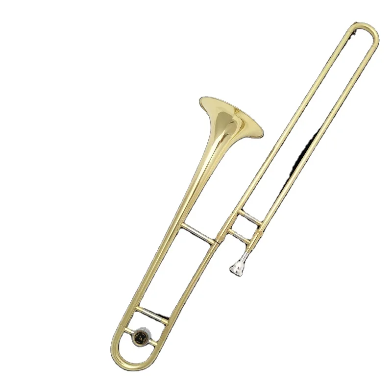 Shaped B Flat Alto Trombone Copper Pipe Western Musical Instrument with Gold Tone Processing