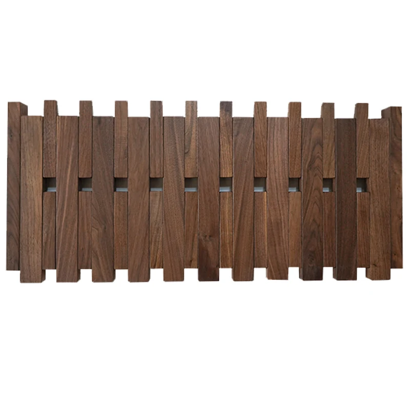 

Solid wood coat hook double-layer piano key coat rack wall entrance entrance clothes hook log free punching hanger