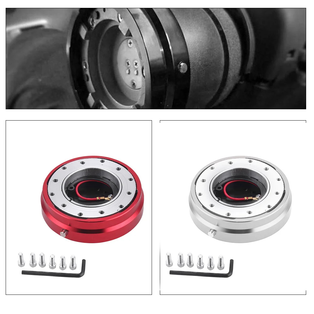 

Universal Car Modified Steering Wheel Quick Release Hub Adapter Off Kit Quality 6 Hole Steering Wheel Quick Release Hub Kit