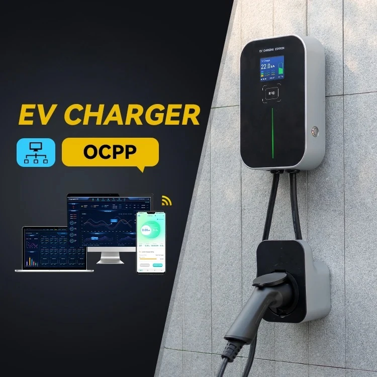 

OCPP 1.6J Mennekes EV CAR CHARGER WALL BOX 4G Connect With LCD Display