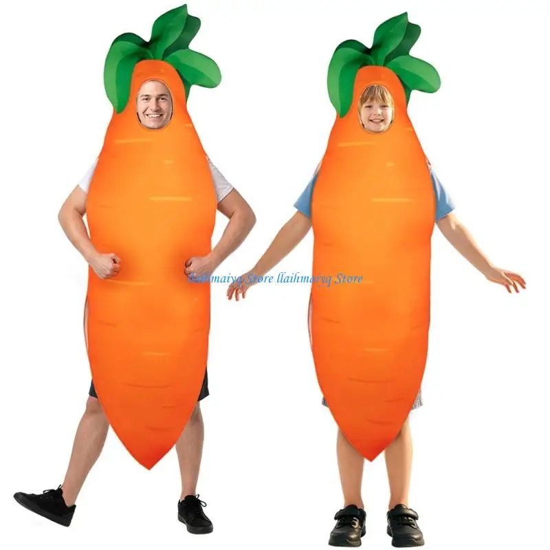 573B Carrot Costume Vegetable Costume Funny Outfits for Cosplay Themed Party