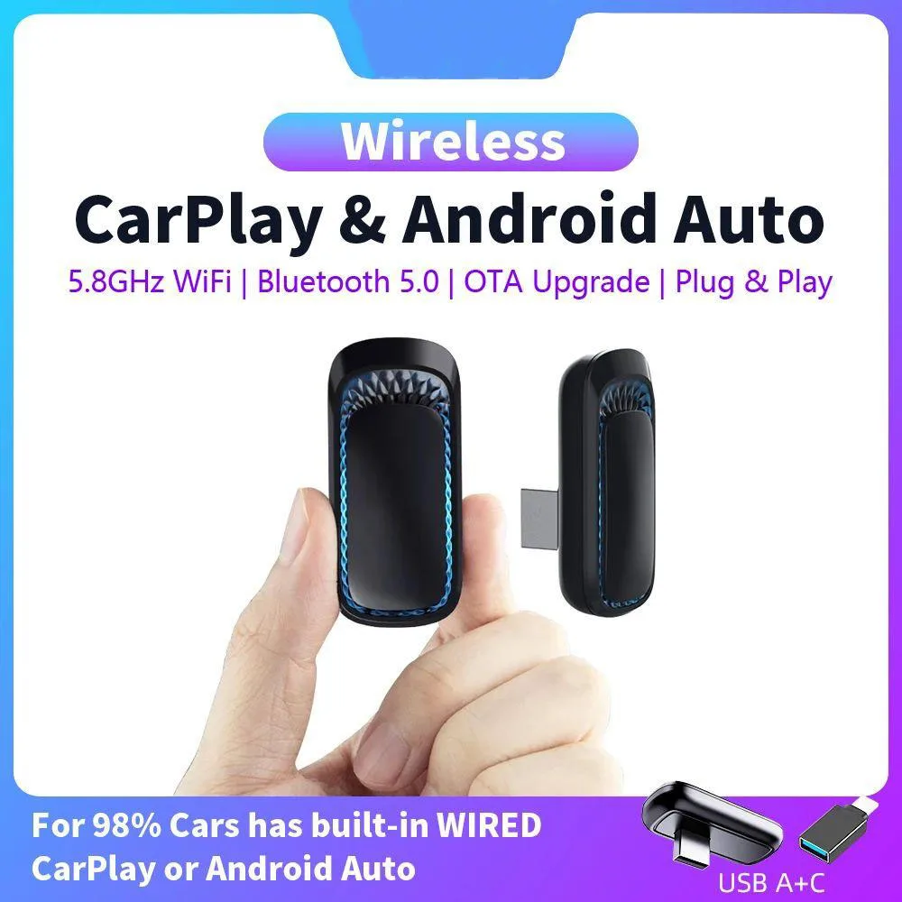 

Беспроводной адаптер Carplay Smart Box Plug And Play Bluetooth Wi-Fi Быстрое подключение универсальный для проводных автомобилей Apple Carplay Mini Box