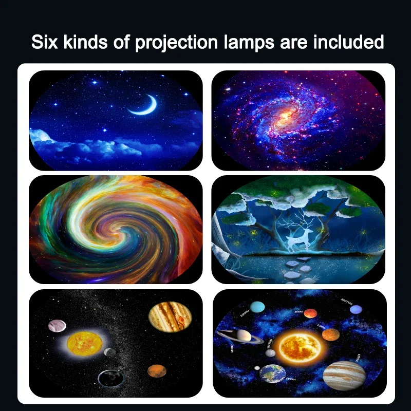 LED Night Light Galaxy Projector Starry Sky Projector 360° Rotate Planetarium Lamp For Kids Bedroom Valentines Day Gift Wedding