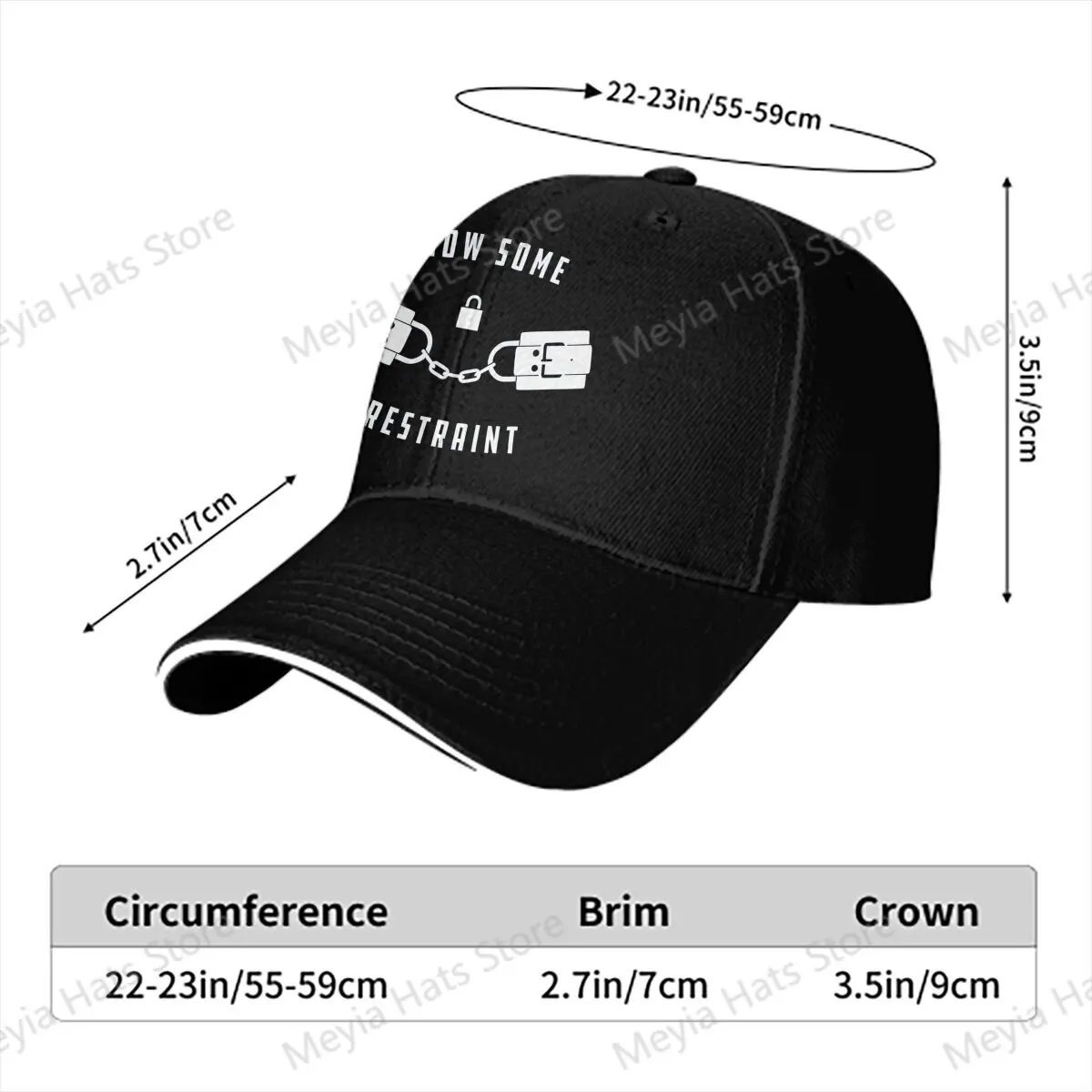 Show Some Restraint Men Baseball Caps Peaked Cap Sun Shade Outdoor Hat Bondage Discipline Dominance Submission