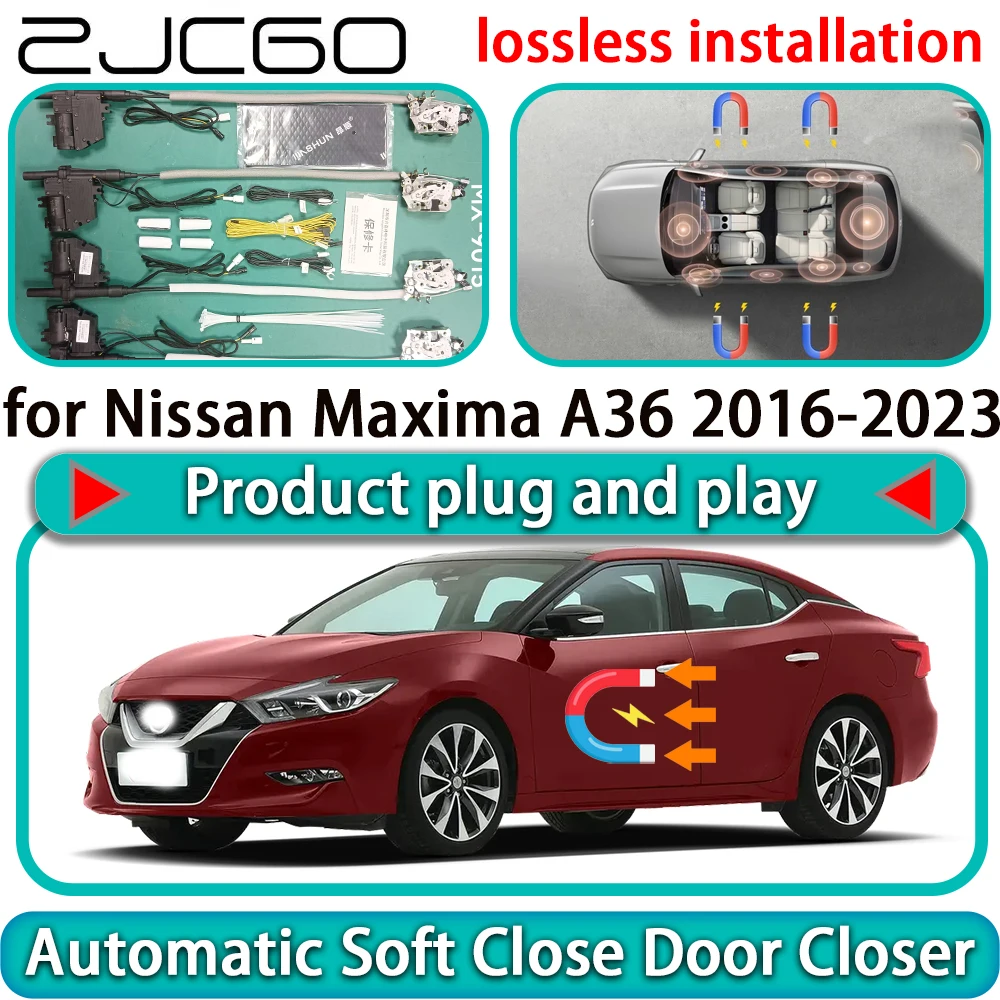 

Для Nissan Maxima A36 2016-2023: Комплект OEM-системы плавного закрывания дверей автомобиля с электроприводом и бесшумным механизмом Soft Close