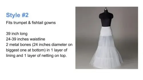 Trắng Hoop/Hoopless/Nàng Tiên Cá/Đuôi Cá Cô Dâu Petticoat Crinoline Tây Nam Không Cho Buổi Tối Hứa Quinceanera Nhân Dịp Đặc Biệt Đầm