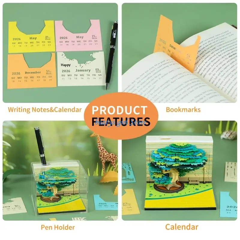 

C7AB Weekly Planner With 3D Paper Craft Spring Landscape For Office Organization