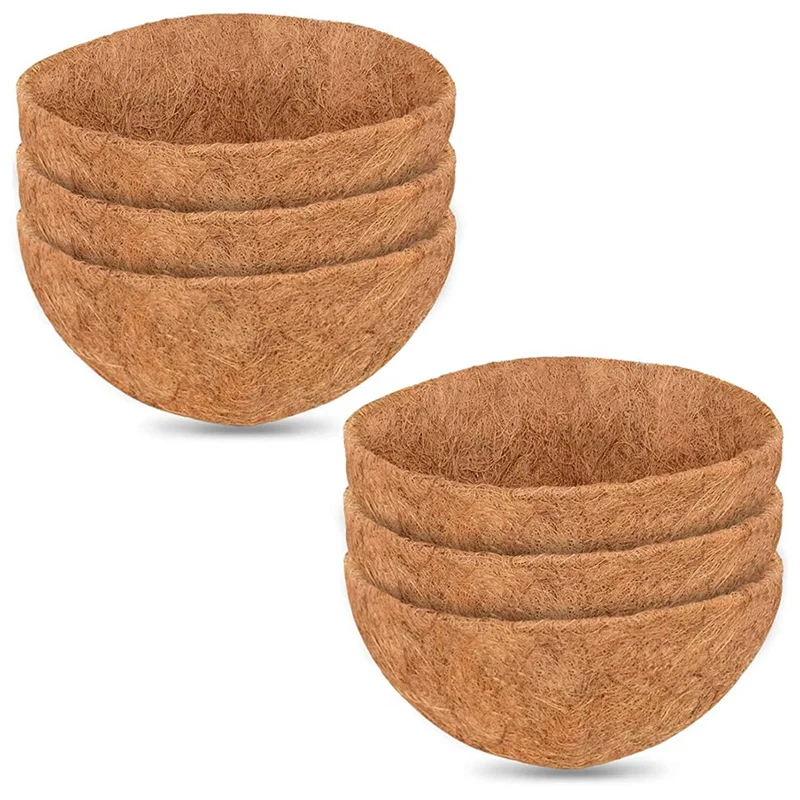 

14 Inch Coconut Liners for Planters,Natural Coco Coir Basket Coco Replacement Liners for Hanging Basket Planters Flowers