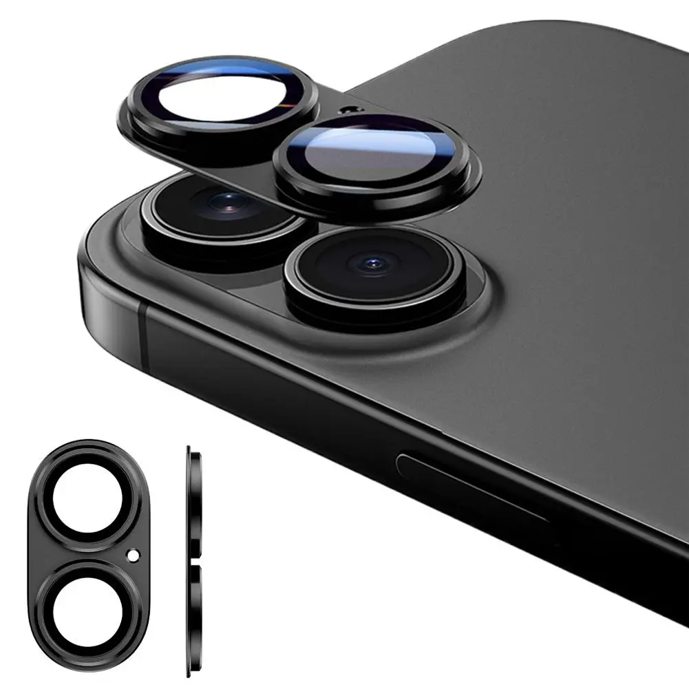   Para iphone 17 série lente filme volta câmera lente protetor capa liga de alumínio protetor de vidro temperado para iphone 17 pro g8g7