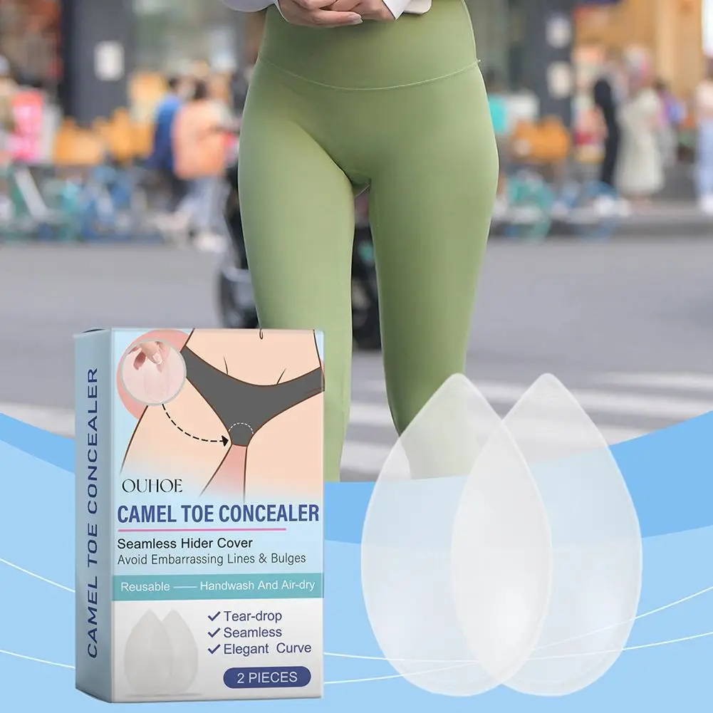 Camel Toe Concealer berperekat, set stik silikon antikeriput penghilang bantalan silikon tidak terlihat privasi V1H1