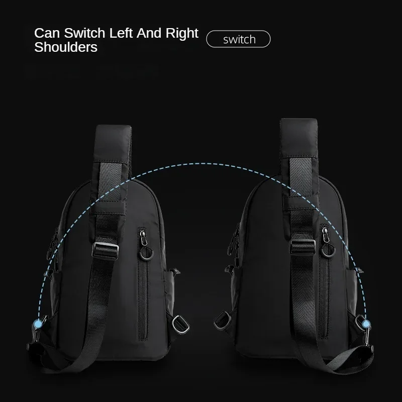 Male Shoulder Chest Bag for Men Casual Crossbody Bag Men Anti Theft School Summer Outdoor Short Trip Messengers Sling Bag