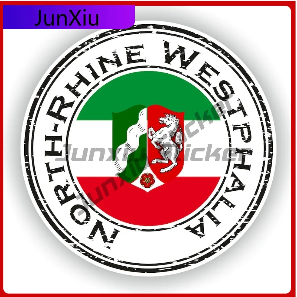 

North-Rhine Westphalia Seal Round Flag Beautiful Auto Styling Accent Applied to vehicle exterior bodywork and glass