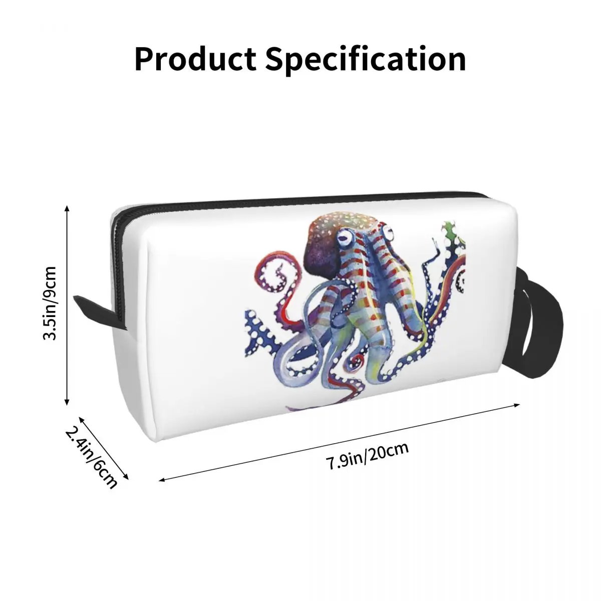 Octopus Makeup Bag Cosmetic Organizer Toiletry Cosmetic Bag for Women Beauty Travel Pencil Case