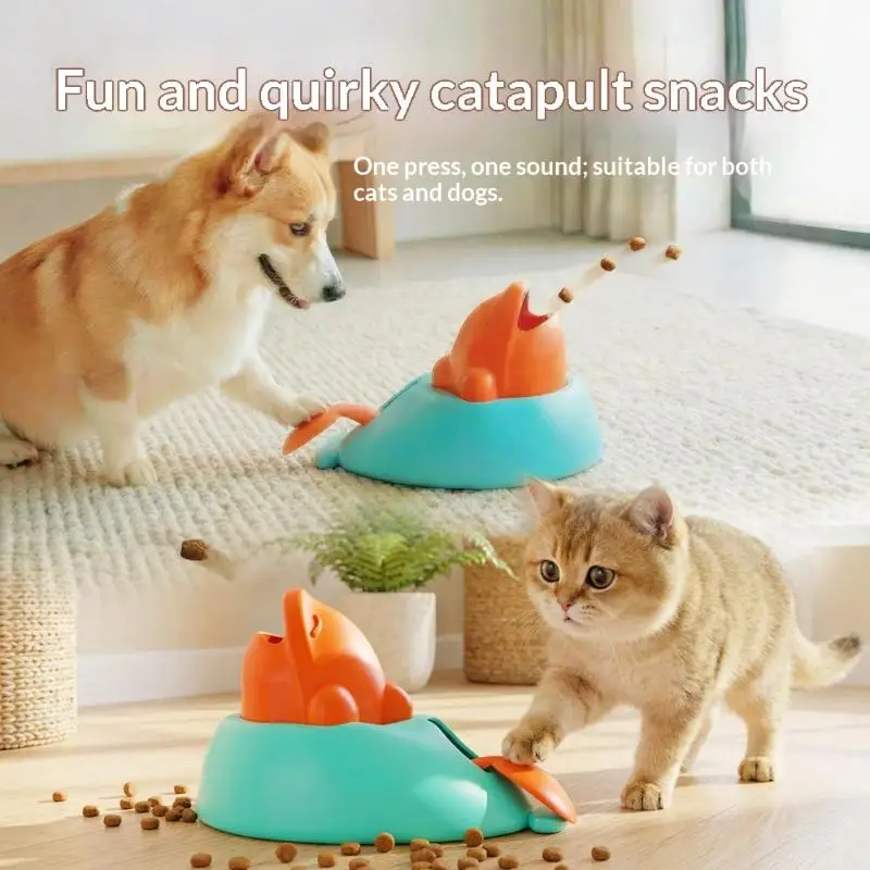 

Dog Food Launcher Interactive Feeding Puzzle Toy Pet Training for Puppy Slow Meal Time and Indoor Playing Activities