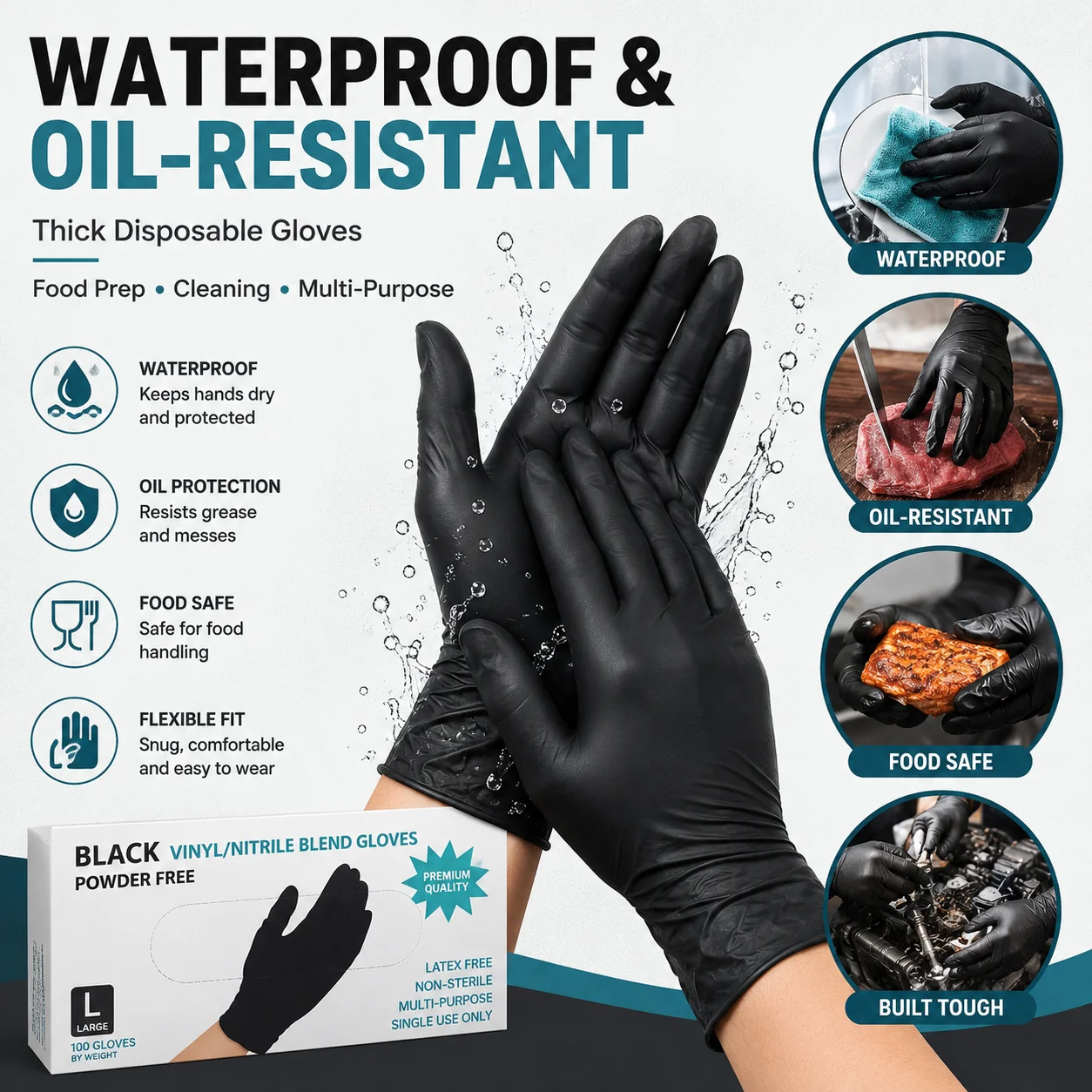 Guantes de nitrilo negros dese - Exam Glove Nitrile reseña y precio