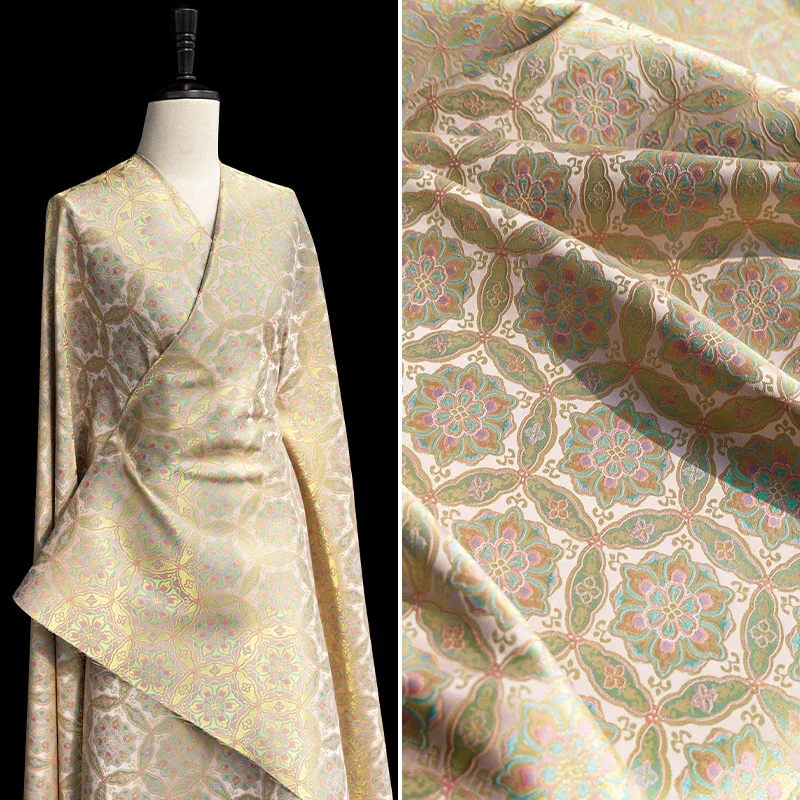 

Имитация китайской парчи, жаккардовая ткань высокой плотности, новый китайский стиль, для пошива жилетов, курток, одежды, рукоделия, за метр