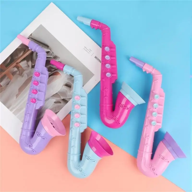 

Pack of 6 Colorful Simulation Saxophone Toy Musical Instrument Trumpet for Kids Fun Music Play and Early Learning A2UB