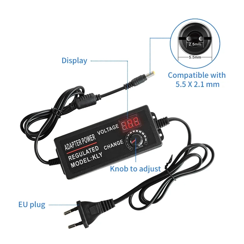 Adjustable Power Supply 3V-36V 3V-24V 24V-36V 5V-12V 3V-12V Various Voltage AC DC Source for 2835 5050 5730 LED Strip Adapter