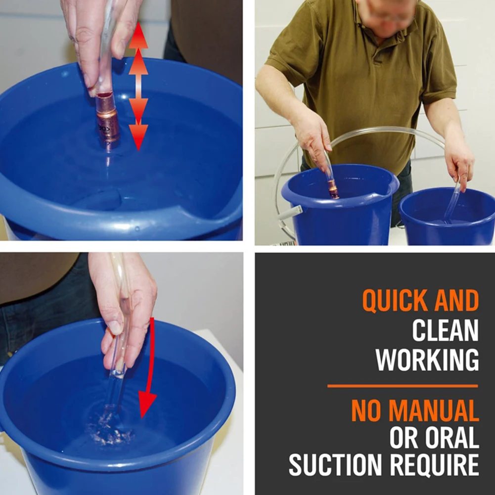 

2-метровый медный сифонный шланг со встроенным самовсасывающим лобглером-насосом для топливного масла, воды и других перекачек жидкости