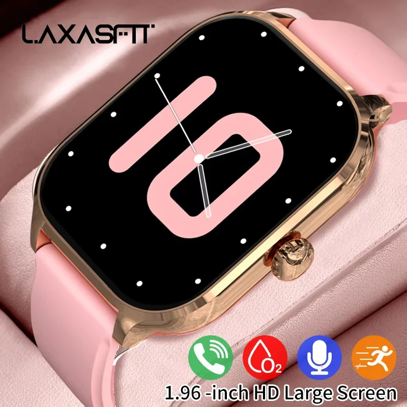 Reloj inteligente LAXASFIT H9 para hombres y mujeres, rastreador de actividad/deporte, pantalla HD de 2,01 pulgadas, reloj inteligente parlante Bluetooth para Android IOS