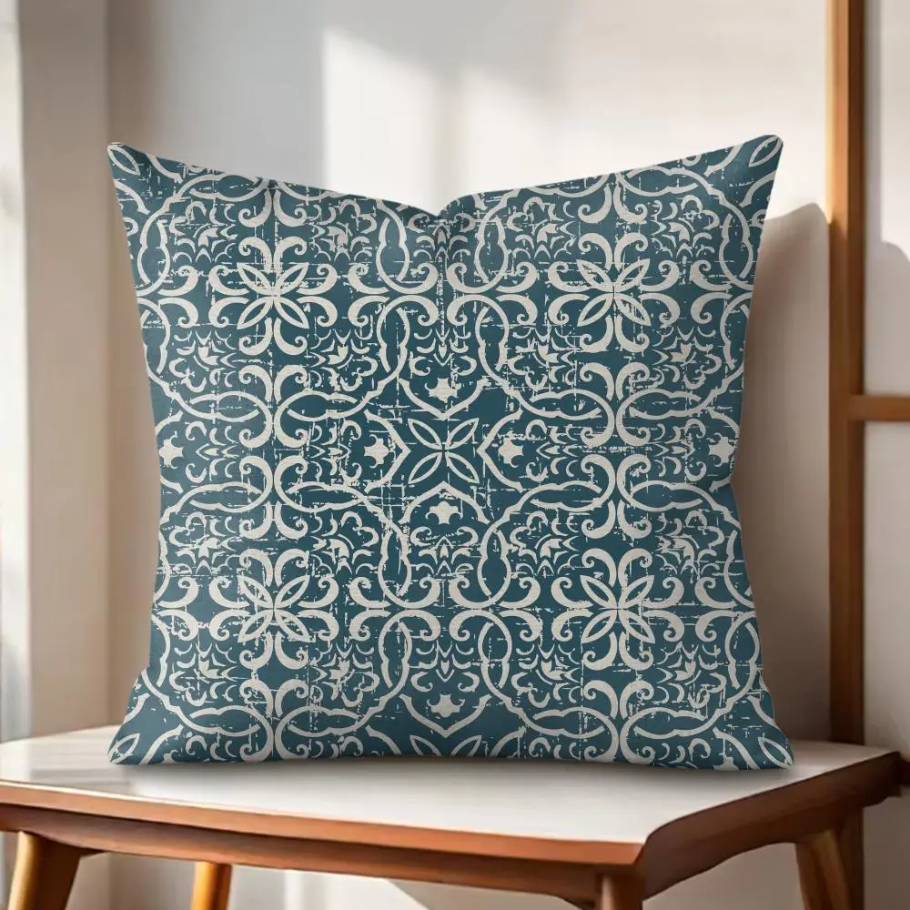 Spiral Flower Pattern Cushion Cover Soft Short Plush Pillow Cover Smooth Cozy Texture Aesthetic Cushion Case Home Decor