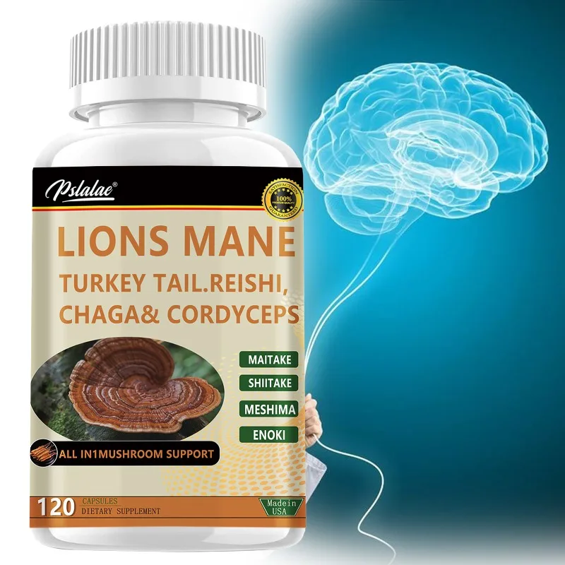 

Lion's Mane Supplement - Brain Supplement for Memory and Concentration Enhancement, Cognitive and Immune Support