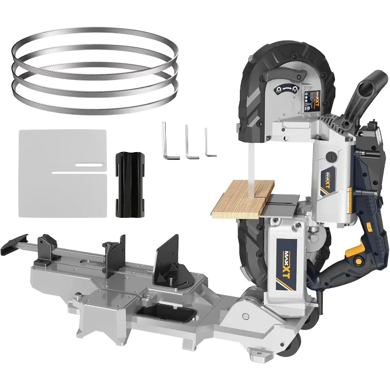 MAXXT Bandsaw with Table Saw, 10 Amp 5 Inch Deep Cut Band Saw with Lightweight Aluminum Base, Variable Speed Handheld Automatic