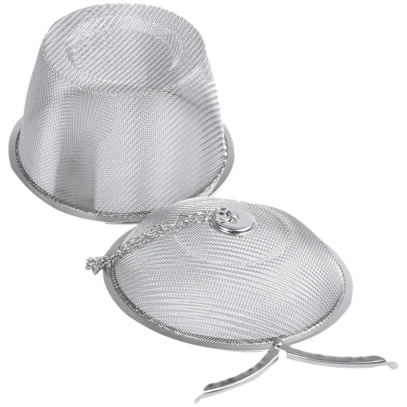 4x Extra Grote Roestvrijstalen Twist Lock Mesh Thee Bal Thee Infuser Met Haak Ketting