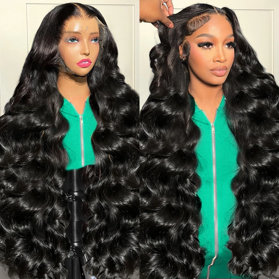 13x6 HD 220% Transparent Body Wave 30 40 Inches  5x5 Glueless Ready To Go Lace Front Human Hair Wigs 13x4 Lace Frontal Wig