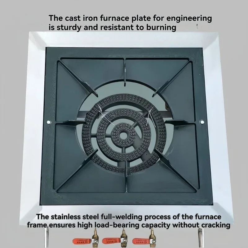 Kitchen Stove  Double Ring Short-legged Stove  Energy-saving Gas Stove Suitable for Home Cooking and Making Soups