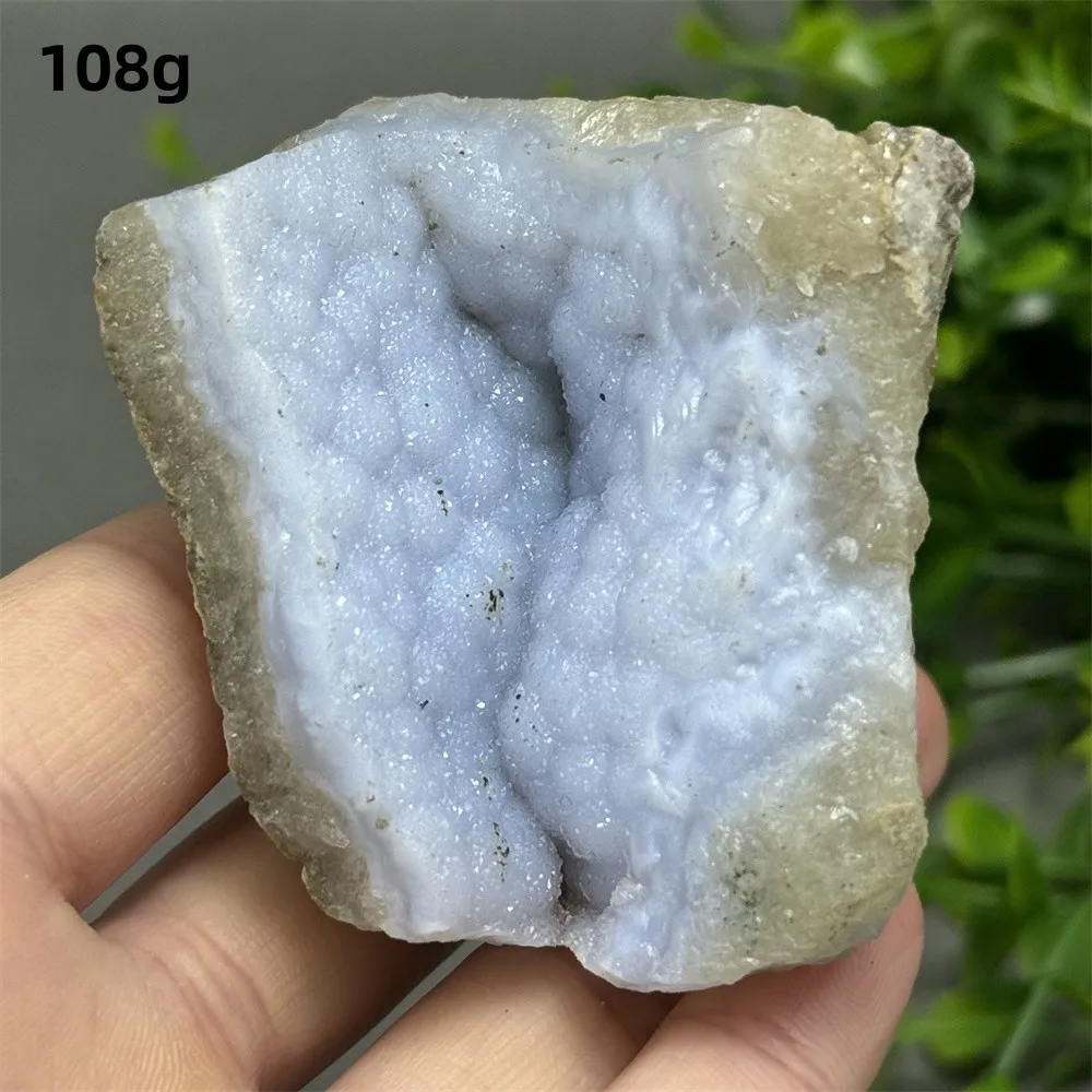 Natural Blue Lace Agate Geode Raw Stone Crystal Aura Healing Spiritual Meditation Prayer Home Decoration Mineral Specimen Gift