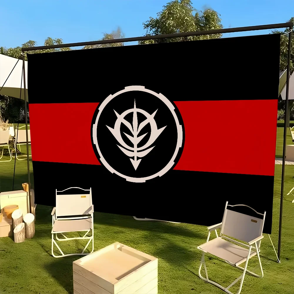 UP M-mobile Suit G-gun-dam Z-zeon Flaggen-Dekoration für Outdoor-Picknick-Party, Kunst-Hängedekoration für Zuhause, Camping-Party-Banner – Detail 6