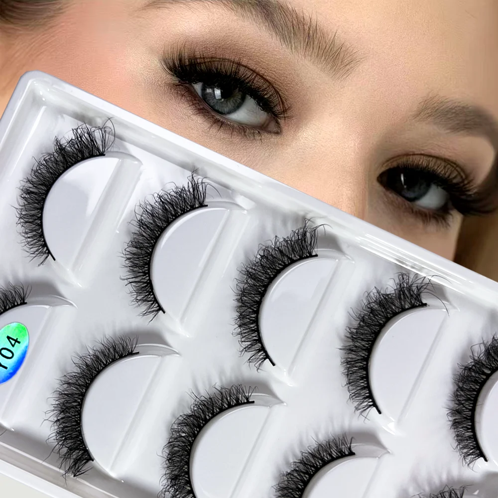NEU 5 Paar 3D Y08 Natürliche Nerz-Falsche Wimpern Flauschiger Stil Make-up Wimpern Künstliche Wimpern Faux Cilios Schönheits-Tools – Detail 7