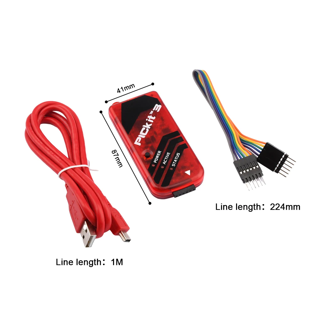 PICKIT3 Programmer Debugger Emulator PIC MCU Programmer,ICSP Interface In‑Circuit Debug Download Tool Support MPLAB IDE for PIC10F PIC12F PIC16F PIC18F dsPIC30F PIC24F PIC32MX 8‑Bit 16‑Bit 32‑Bit Microcontroller