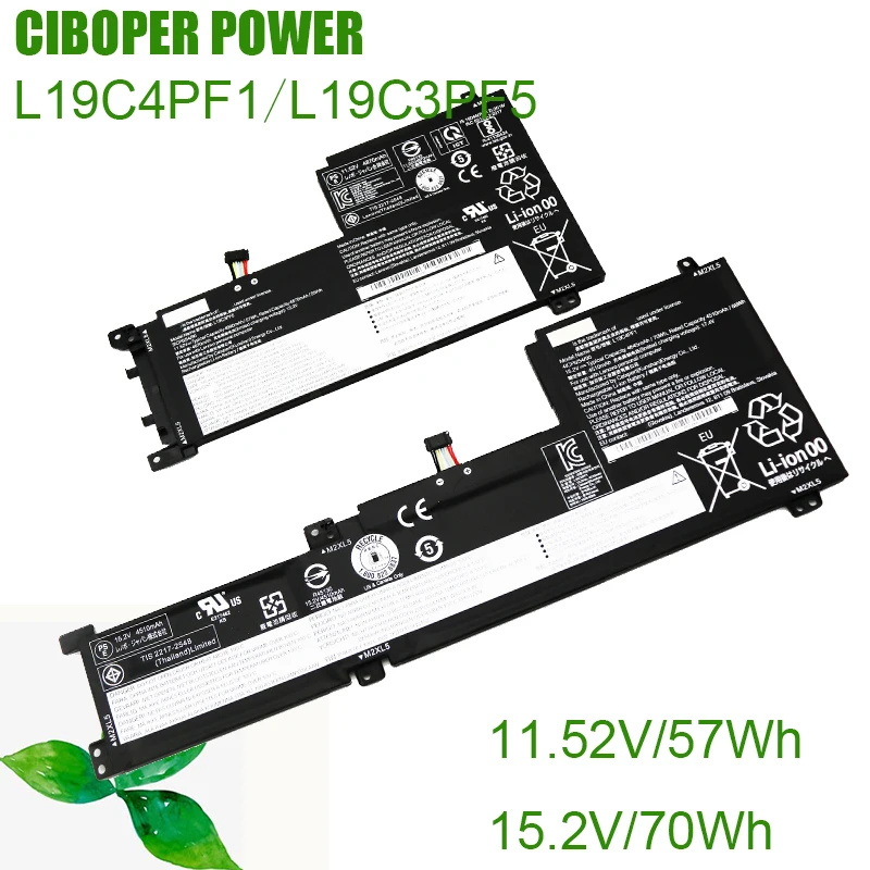 CP Battery L19C4PF1 L19C3PF5 57/70Wh For Xiaoxin 15 15ARE 15IIL 15ITL Air 15 15ARE 15ITL 15ALC Serie L19M4PF1 L19M3PF6 L19D3PF3