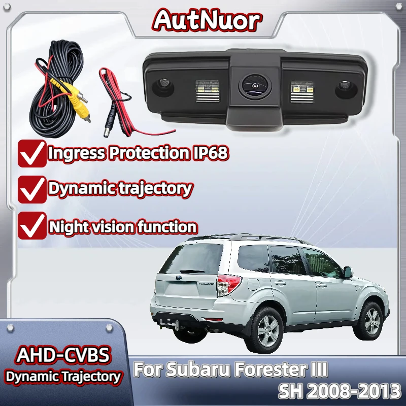 Cámara de visión trasera HD ojo de pez para Subaru Forester III SH 2008-2013 cámara CCD impermeable para estacionamiento inverso