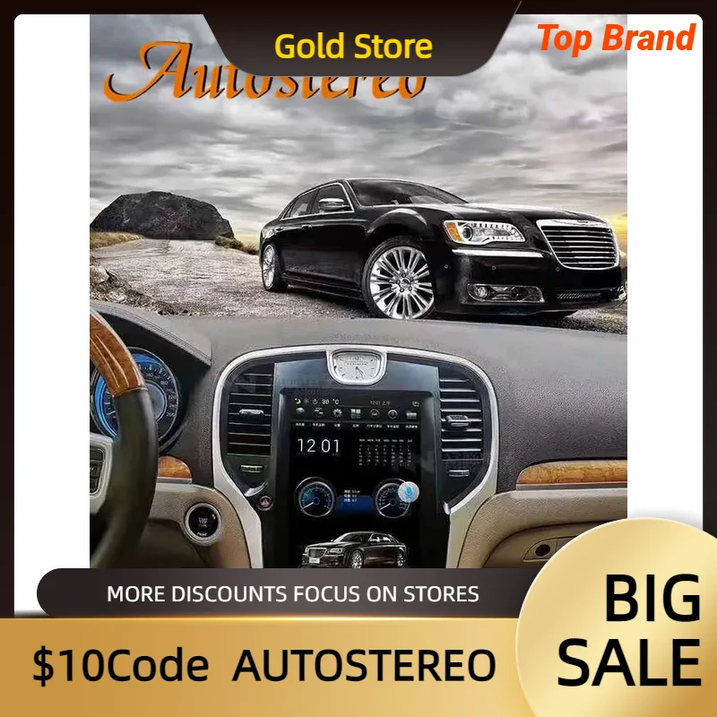 

Android12 64 For Chrysler 300C 2013 2014 2015 2016 2017 2018 2019 Audio Multimedia Player Car GPS Navigation AutoStereo Headunit