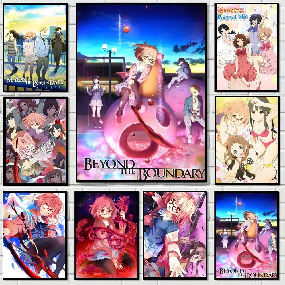 Beyond The Boundary Anime Fantasy Poster Self-adhesive Decal Living Room Bedroom Party Bar Decor Moisture-proof Fade-resistant