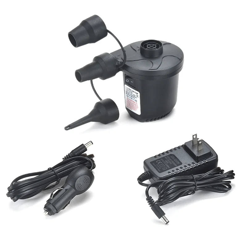 

3 Nozzle 50W Electric Air Pump For Vacuum Storage Bags, Air Mattresses, And Swim Rings