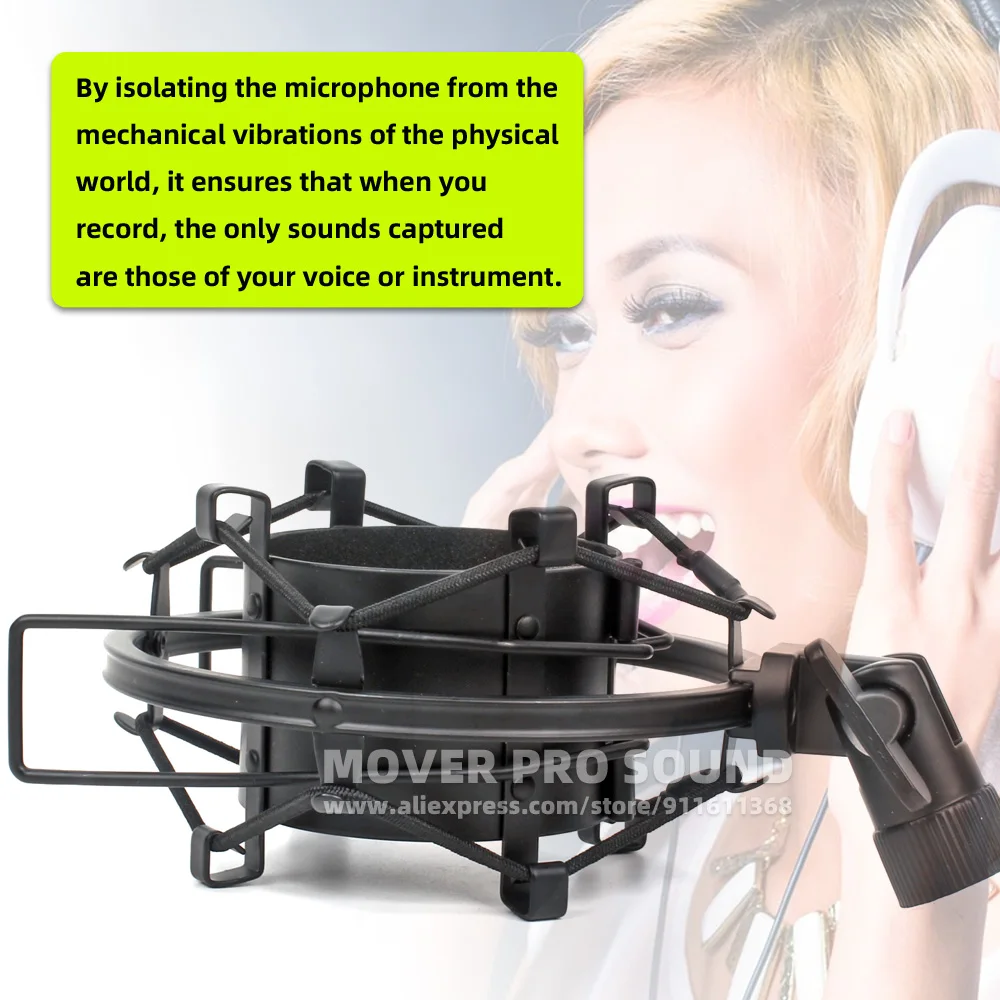 For Aston Stealth Mic Clamp Shock Mount Stand Clip Parts Microphone Shockproof Anti Vibration Spider Isolation Holder Accessory