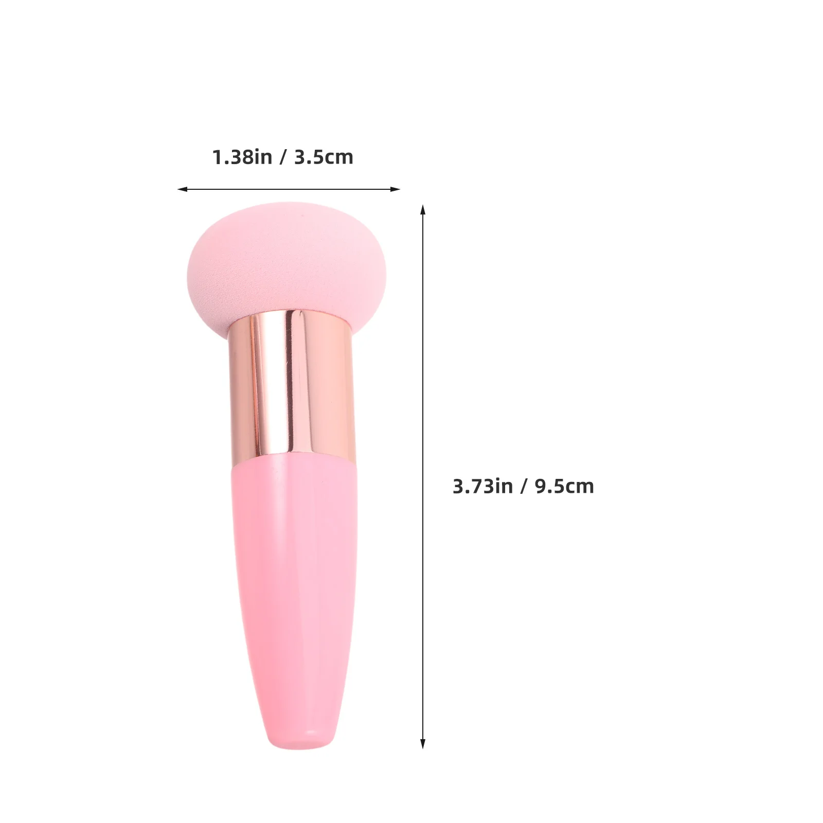 3 pezzi di spugna per trucco con testa a fungo, manico in alluminio morbido, applicatore per miscelazione fondotinta per strumenti facciali per fard in polvere liquida