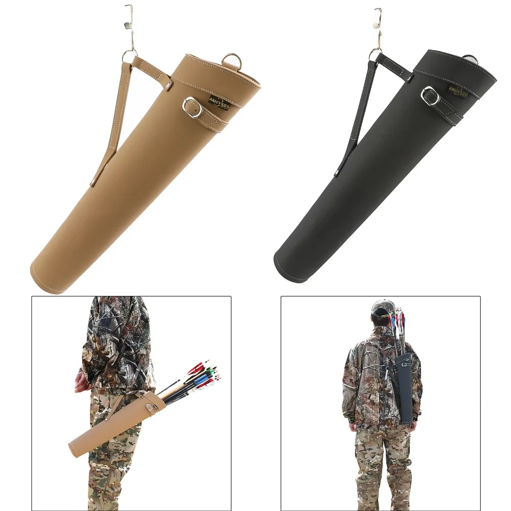 

Archery Arrow Quiver Leather Waist Shoulder Carried Arrow Holder Portable Bag Compound Recurve Bow Hunting Shooting Target