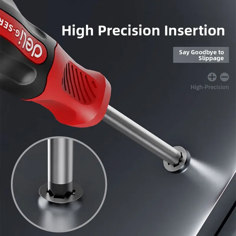 مفك براغي من الدرجة الصناعية مغناطيسي قوي S2 فائق الصلابة مقاوم للاهتراء أداة مسطحة ورأس فيليبس برغي فولاذي... #2