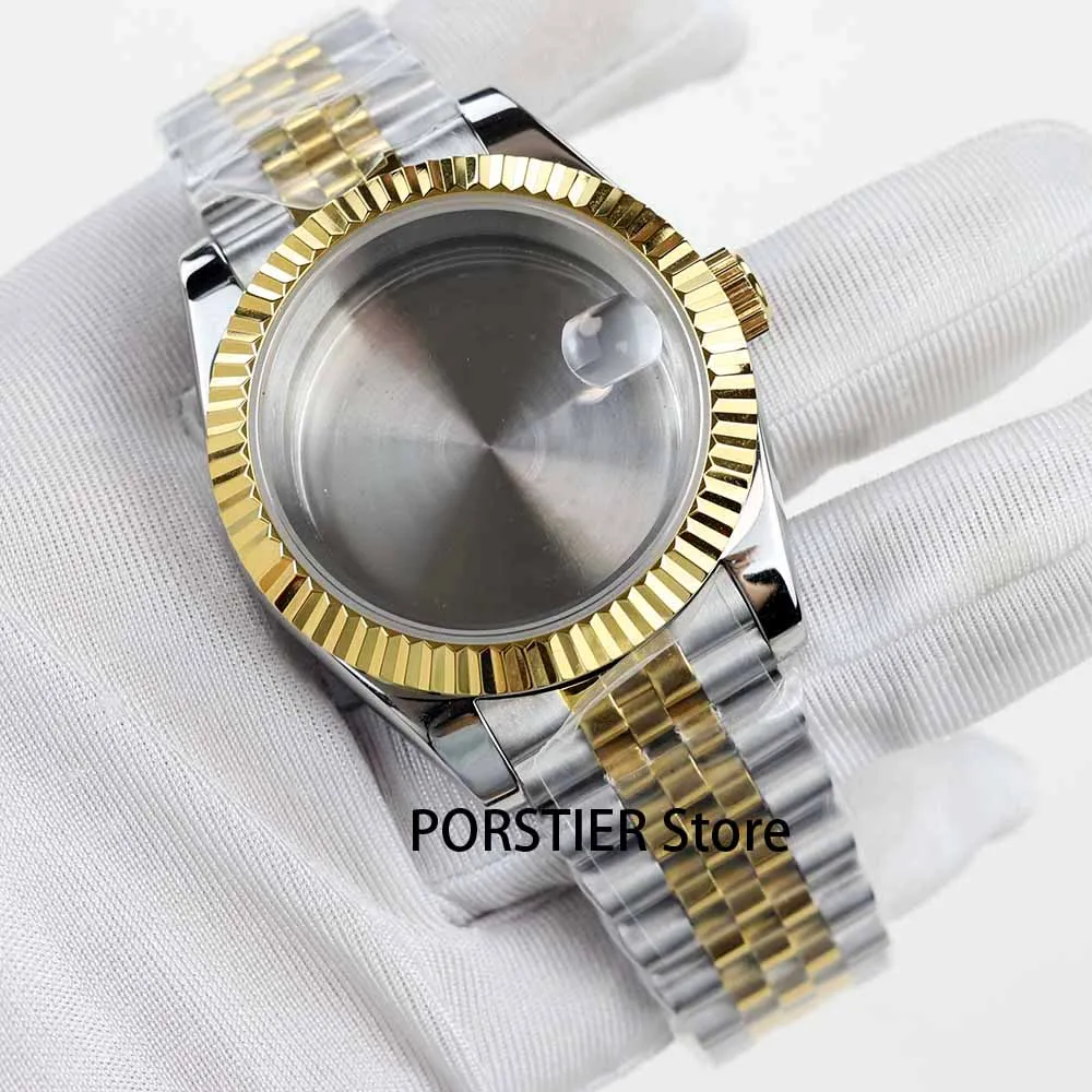 36mm/39mm rose gold watch case Jubilee strap Sapphire glass stainless steel fit NH35 NH36 movement 28.5mm dial datejust case