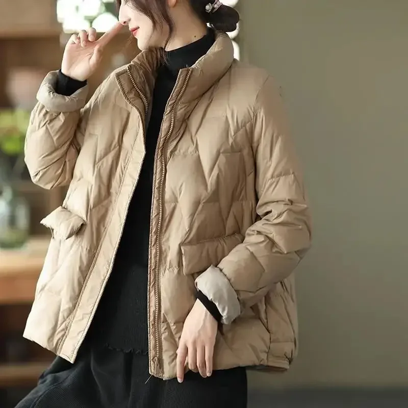 Red Thick Padding Women's Jackets Black Female Coats Short Cropped Quilted Padded Elegant Luxury Inter Special Outerwears Heavy