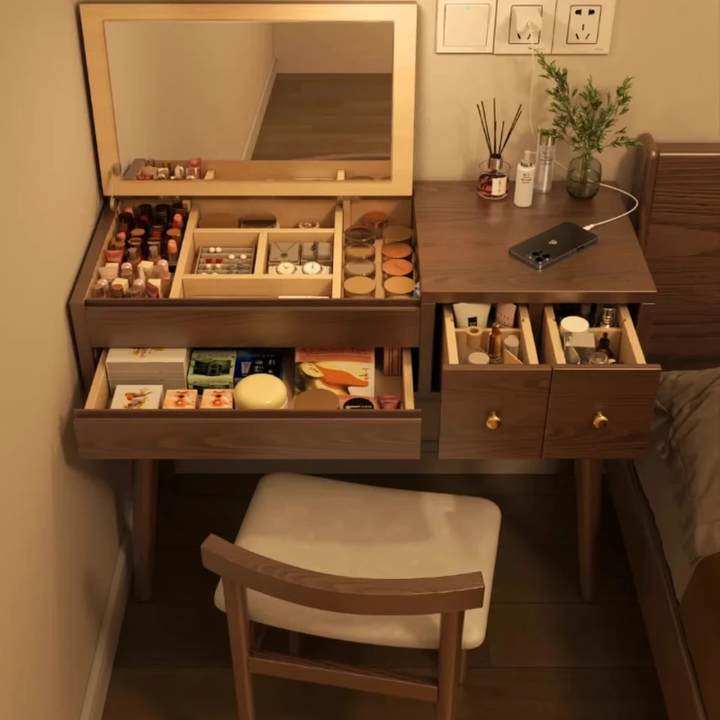 

Vintage Modern Dressing Table Luxury Bedroom Storage Cosmetics Dressing Table Makeup Service Comoda Pra Quarto Home Furniture