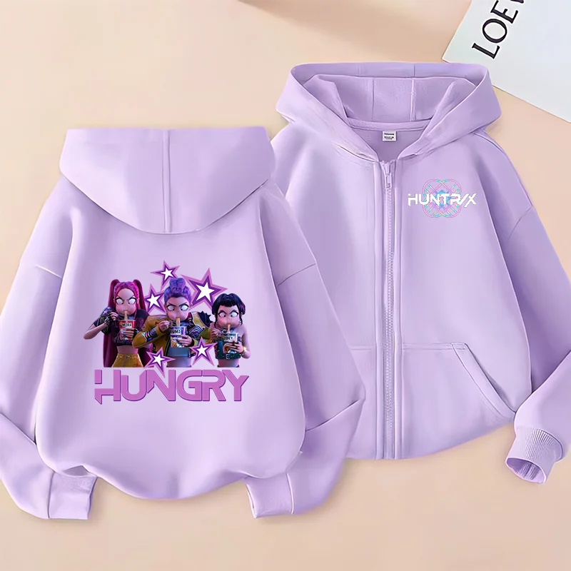 ملابس الصيد kpop شيطان الصيادين هوديي k البوب تي شيرت البلوز HUNTRX كم طويل البلوز رومي زوي هودي k-pop القمم معطف