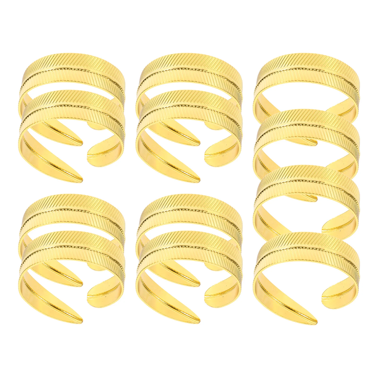 

12Pcs Metal Napkin Rings Sturdy Napkin Holders for Birthday Party Wedding Table Decor Elegant Dining Serviette Rings