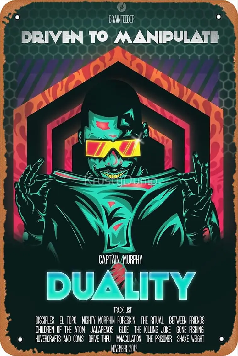 Duality Captain Murphy Fan Poster Poster Retro Metal Tin Vintage Sign 12 X 8 Inch Home Bar Man Cave Wall Decor