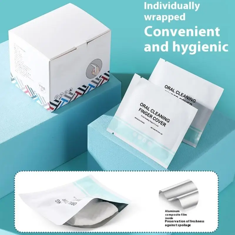 Infant Teeth Wipes Finger Toothbrush For 0-24 Months Portable Tongue Essential Feeding Cleaning Disposable Baby Care A2UB